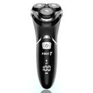 Barbeador Elétrico MAX-T Recarregável - 3D Rotativo com Fio/Sem Fio