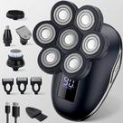 Barbeador elétrico UPTARD 7D para homens carecas com aparador de LED