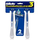 Barbeador Gillette Prestobarba UltraGrip 3 com 2 Unidades