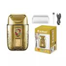 Barbeador máquina corpo de metal shaver acabamento gold com display kemei km t93