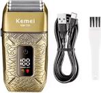 Barbeador máquina prova dágua corpo de metal shaver acabamento com display kemei kmt91