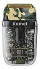 Barbeador Máquina Shaver Profissional Recarregável Camuflada+Transparente Kemei KM-TX7