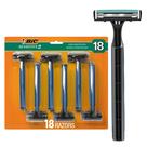 Barbeadores descartáveis BIC Sensitive 2 para homens, pacote econômico de 18 unidades