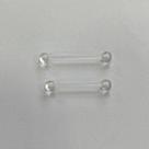 Barbell bioflex transparente com bolinhas rosqueáveis - 1,6mm