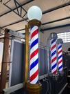 Barber Pole 110cm com globo dourado