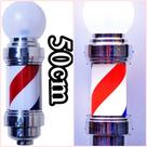 Barber pole 50cm giratório bivolt + mais caixa de lamina lord profissional.