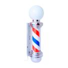 Barber Pole Poste de Barbeiro 65cm Giratório 110V Com Globo Colorido Megan