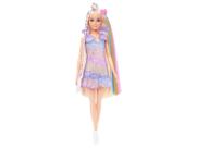 Barbie Fashion Boneca Loira Penteado Colorido Mattel JCT72