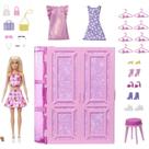Barbie Fashion Closet dos Sonhos Gigante Armário de 3 PÉS, Boneca, 3 Looks, 25+ Acessórios e Cachorrinho