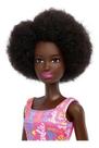 Barbie Pink Dress With Words - Black
