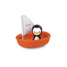 Barco à vela Bath Toy PlanToys com pinguim feito de forma sustentável