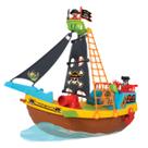 Barco Pirata Brinquedo Infantil 23 Peças de Montar com Rodinhas e Piratas Maral