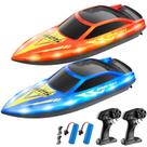 Barco RC CAPTAER 25 cm à prova dágua com luzes LED e 2 velocidades Barco RC CAPTAER 25 cm à prova dágua com luzes LED e 2 velocidades