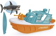 Barco Shark Wave 33cm Com Tubaração 467 - Usual Brinquedos