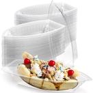 Barcos de comida de plástico descartáveis ZEAYEA Banana Split 360mL x120 Barcos de comida de plástico descartáveis ZEAYEA Banana Split 360mL x120