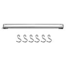 Barra 40cm Com 6 Ganchos Inox