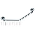Barra Alça Apoio Angular 25x25c Inox Acessibilidade Banheiro Corrimao Segurança Evita Acidentes Queda Pcd Criança Idoso