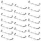 Barra Alça Apoio Inox 30 cm Kit 20 Uni Acessibilidade Idoso Gestante Criança Suporte Anti Queda Acidentes Acessibilidade