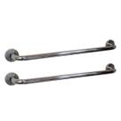 Barra Alça Apoio Kit 2 Uni Aço Inox 50cm Idoso Acessibilidade Pcd Cadeirante Gestante Suporte Anti Queda Banheiro Box