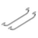 Barra Alça Apoio Kit 2 uni Inox 30cm Idoso Criança Gestante PCD Segurança Anti Queda Acidentes Box Escada Corrimao