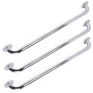 Barra Alça De Apoio 80cm Inox Kit 3 Uni Acessibilidade PCD Escada Banheiro Box Corrimao Varanda Suporte Anti Queda