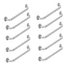 Barra alça de Apoio Inox 50cm Kit 10 Und Banheiro Corrimao Suporte Ajuda Idoso Gestante Deficiente