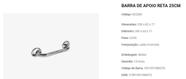 Barra Apoio P/ban Std 25cm Reta 2289 Jackwal