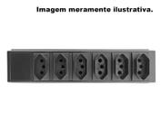 Barra Com 6 Tomadas 2P+T 10A Preto Exatronic
