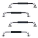 Barra de Apoio 30cm Inox Suporte Antiderrapante Kit 4 unidades Banheiro Box Idoso Criança Gestante Cadeirante Corrimao Escada Acessibilidade Proteçao