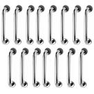 Barra de Apoio 40cm Inox Kit 15 Unidades Acessibilidade Idoso Cadeirante Banheiro Box Segurança Corrimao Suporte