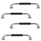 Barra de Apoio 40cm Inox Suporte Antiderrapante Kit 4 unidades Banheiro Box Idoso Deficiente Segurança Proteçao Acessibilidade