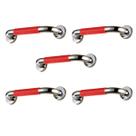 Barra de Apoio 40cm Inox Suporte Antiderrapante Kit 5 uni Evita Acidentes Banheiro Box Acessibilidade Idoso Segurança