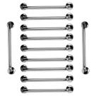 Barra de Apoio 60cm Aço Inox Kit 11 Unidades Acessibilidade Criança Idoso Gestante Suporte Resistente Evita Acidente Segurança Corrimao Escada