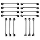 Barra de Apoio 60cm Aço Inox Kit 14 Unidades Idoso Deficiente Cadeirante Banheiro Box Acessibilidade Gestante Criança Suporte Corrimao Escada Resisten