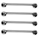 Barra de Apoio 60cm Inox Kit 4 Unidades Banheiro Acessibilidade Idoso Cadeirante Deficiente Suporte Segurança Corrimao Escada