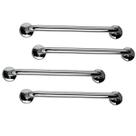 Barra de Apoio 60cm Inox Kit 4 unidades Idoso Banheiro Box Acessibilidade Deficiente Cadeirante Suporte Escada Corrimao Resistente Segurança