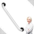 Barra de Apoio 80 cm Anticorrosiva em Inox/Alumínio Suporta 150 kg Segurança para Banheiro Corredor e Áreas Úmidas Ideal