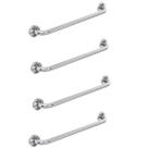 Barra de Apoio 80cm Aço Inox Kit 4 Uni Banheiro Box Varanda Escada Corrimao Suporte Antiqueda Pcd Acessibilidade