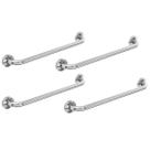 Barra de Apoio 80cm Inox Kit 4 Uni PCD Acessibilidade Banheiro Box Varanda Escada Corrimao Suporte Antiqueda Segurança