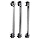 Barra de Apoio Aço Inox 40cm Kit 3 Unidades Acessibilidade Cadeirante Idoso Deficiente Banheiro Box Suporte Segurança Corrimao Parede