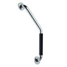 Barra de Apoio Alça Angular 25X25cm Borracha Antiderrapante Aço Inox Acessibilidade Criança Idoso Gestante Anti Queda