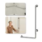 Barra de apoio de chuveiro Zelen em forma de L 60 cm x 90 cm de aço inoxidável