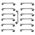 Barra de Apoio Inox 40cm Kit 13 Unidades Idoso Banheiro Box Deficiente Quarto Cadeirante Segurança Acessibilidade Resistente Suporte