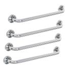 Barra de Apoio Inox 80cm Alça Suporte Antiqueda Kit 4 Uni Banheiro Box Varanda Escada Corrimao Acessibilidade PCD Segurança
