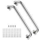 Barra de apoio para chuveiro ZUEXT, níquel escovado acetinado, 40 cm, aço inoxidável