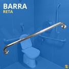 Barra de Apoio Reta 60 cm em Aço Inox 304 com Parafuso