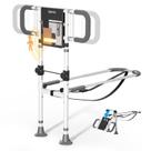 Barra de Cama Dobrável Aptvis 159 kg com Luz LED e Bolso Cinza