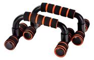 Barra De Chão Para Flexão Supermedy - cor Preto Preto/laranja