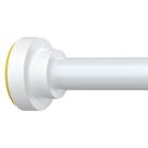Barra de cortina de chuveiro Thestoa White ajustável 110-198 cm