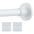 Barra de cortina de chuveiro Thestoa White ajustável 75-200 cm com suporte